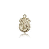 St. Michael the Archangel Medal, 14 Karat Gold - 14 KT Yellow Gold
