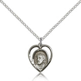 Ecce Homo Medal, Sterling Silver - 18" 1.2mm Sterling Silver Chain + Clasp