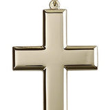 Cross Pendant, Gold Filled - 24" 2.4mm Gold Plated Endless Chain