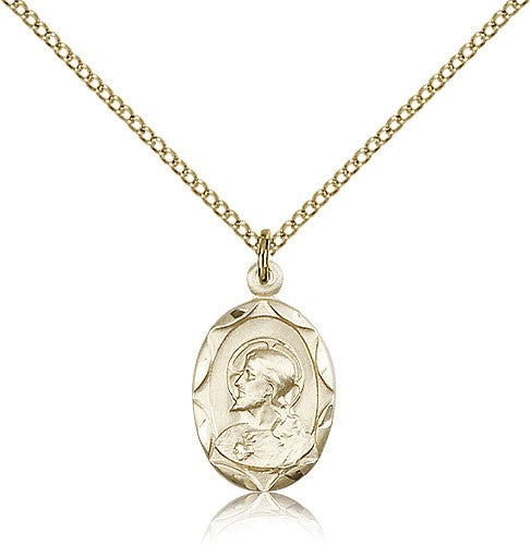 Scapular Medal, Gold Filled - Gold-tone