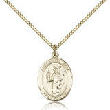 St. Uriel Medal, Gold Filled, Medium - Gold-tone