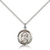 Our Lady of Perpetual Help Medal, Sterling Silver - 18" 1.2mm Sterling Silver Chain + Clasp