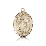 St. Richard Medal, 14 Karat Gold, Large - 14 KT Yellow Gold