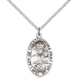 Our Lady of Czestochowa Medal, Sterling Silver - 18" 1.2mm Sterling Silver Chain + Clasp
