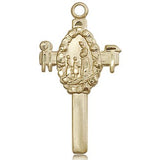 Cross Pendant, 14 Karat Gold - 14 KT Yellow Gold
