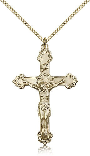 Crucifix Pendant, Gold Filled - Gold-tone