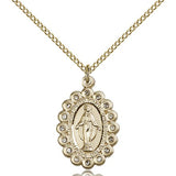 Miraculous Medal, Gold Filled - Gold-tone