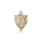 Communion Medal, 14 Karat Gold - 14 KT Yellow Gold
