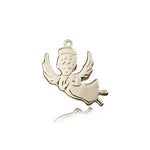 Angel Medal, 14 Karat Gold - 14 KT Yellow Gold