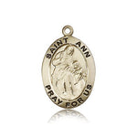 St. Ann Medal, 14 Karat Gold - 14 KT Yellow Gold