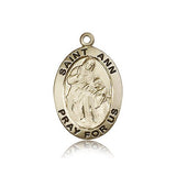 St. Ann Medal, 14 Karat Gold - 14 KT Yellow Gold