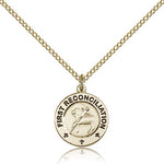 First Reconciliation Penance Medal, Gold Filled - Gold-tone