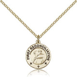 First Reconciliation Penance Medal, Gold Filled - Gold-tone