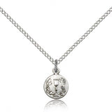 Communion Medal, Sterling Silver - 18" 1.2mm Sterling Silver Chain + Clasp