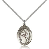 Blessed Caroline Gerhardinger Medal, Sterling Silver, Medium - 18" 1.2mm Sterling Silver Chain + Clasp