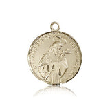 St. Francis of Assisi Medal, 14 Karat Gold - 14 KT Yellow Gold