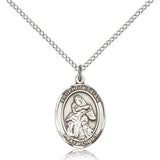 St. Isaiah Medal, Sterling Silver, Medium - 18" 1.2mm Sterling Silver Chain + Clasp