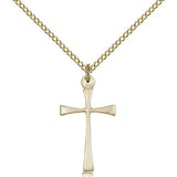 Maltese Cross Pendant, Gold Filled - Gold-tone
