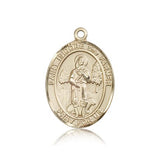 St. Isidore the Farmer Medal, 14 Karat Gold, Large - 14 KT Yellow Gold