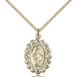Miraculous Medal, Gold Filled - Gold-tone