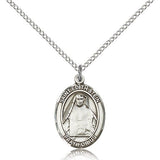 St. Edith Stein Medal, Sterling Silver, Medium - 18" 1.2mm Sterling Silver Chain + Clasp