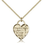 Bridesmaid Heart Medal, Gold Filled - Gold-tone