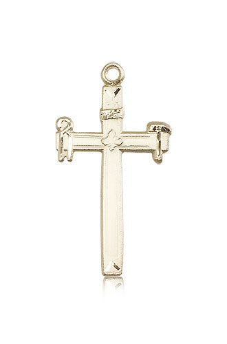 Carpenter Cross Pendant, 14 Karat Gold - 14 KT Yellow Gold