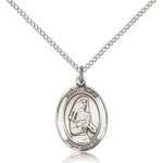 St. Emily De Vialar Medal, Sterling Silver, Medium - 18" 1.2mm Sterling Silver Chain + Clasp