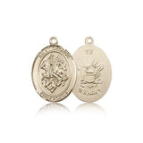 St. George Navy Medal, 14 Karat Gold, Medium - 14 KT Yellow Gold