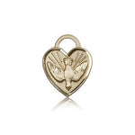 Confirmation Heart Medal, 14 Karat Gold - 14 KT Yellow Gold