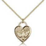Confirmation Heart Medal, Gold Filled - Gold-tone