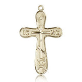 Cross Pendant, 14 Karat Gold - 14 KT Yellow Gold