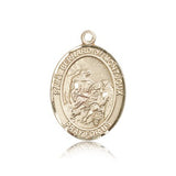 St. Bernard of Montjoux Medal, 14 Karat Gold, Large - 14 KT Yellow Gold