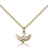 Holy Spirit Medal, Gold Filled - Gold-tone