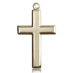 Cross Pendant, 14 Karat Gold - 14 KT Yellow Gold