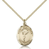 St. Sebastian Cheerleading Medal, Gold Filled, Medium - Gold-tone