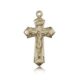 Crucifix Pendant, 14 Karat Gold - 14 KT Yellow Gold