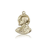 Head of Christ Medal, 14 Karat Gold - 14 KT Yellow Gold