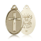 Navy Cross Pendant, 14 Karat Gold - 14 KT Yellow Gold