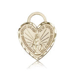 Miraculous Heart Medal, 14 Karat Gold - 14 KT Yellow Gold