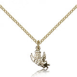 Angel Medal, Gold Filled - Gold-tone