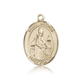 St. Walter of Pontnoise Medal, 14 Karat Gold, Large - 14 KT Yellow Gold
