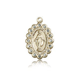 Miraculous Medal, 14 Karat Gold - 14 KT Yellow Gold