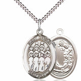 Small Pewter Oval St. Cecilia Choir Medal