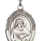 St. Bede the Venerable Medal, Sterling Silver, Large