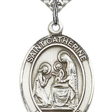 St. Catherine of Siena Medal, Sterling Silver, Large