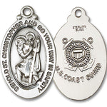 St. Christopher Coast Guard Medal, Sterling Silver - No Chain