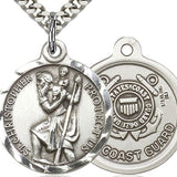 St. Christopher Coast Guard Medal, Sterling Silver