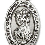 St. Christopher Medal, Sterling Silver - No Chain