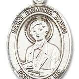 St. Dominic Savio Medal, Sterling Silver, Large - No Chain